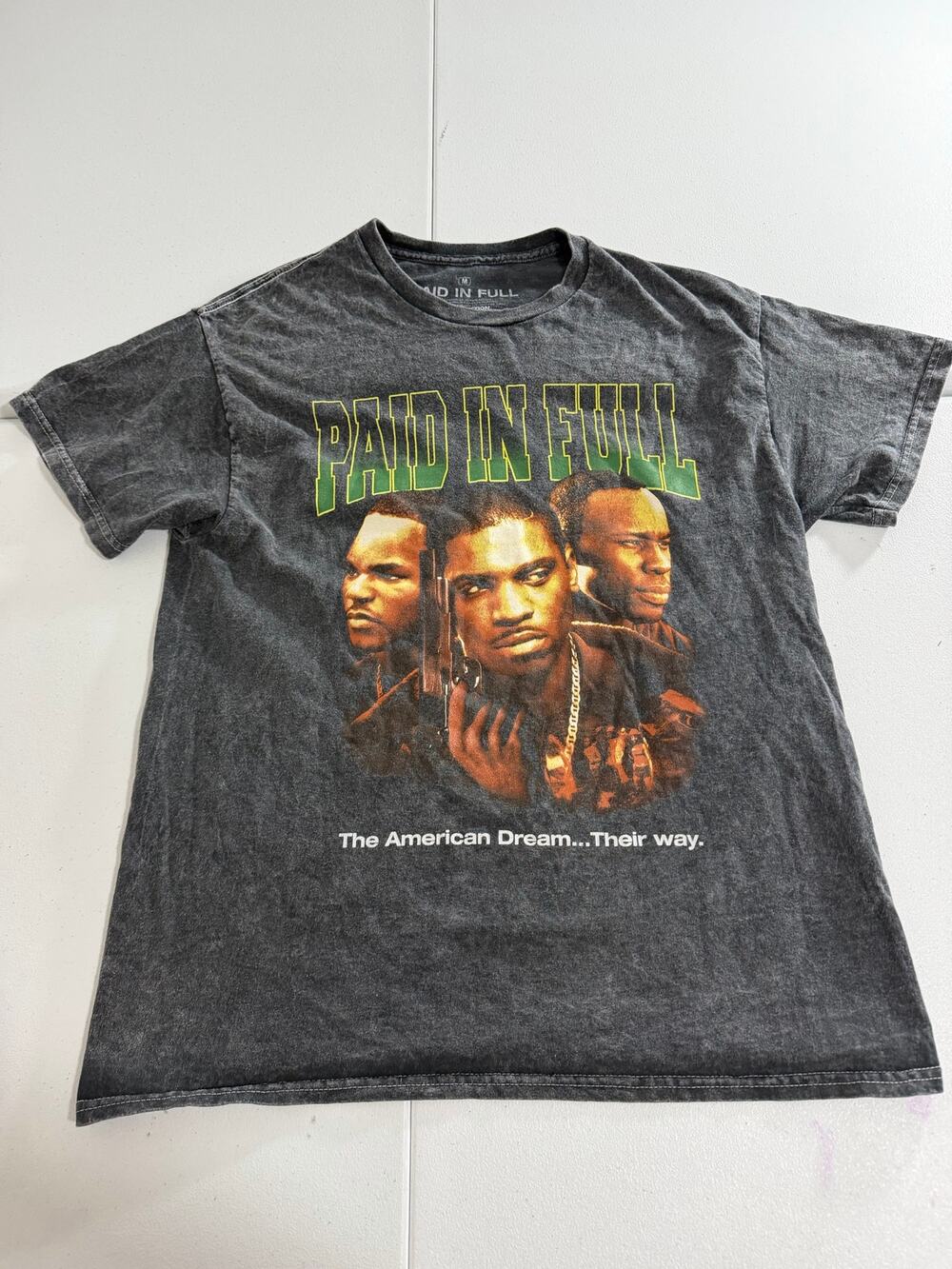 Paid in Full Movie T-Shirt Men’s M Vintage Wash Ripple Junction Miramax Rap Tee
